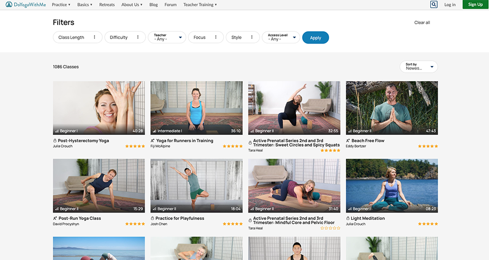 doyogawithme course selection